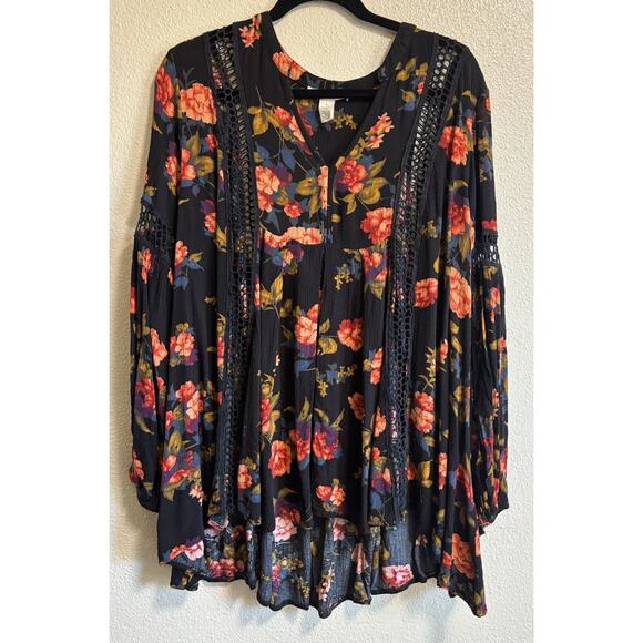 Lot Of 2 Indigo Thread Co Peasant Tunic Tops Boho Hippie Fairy Women’s Size M - Picture 2 of 11